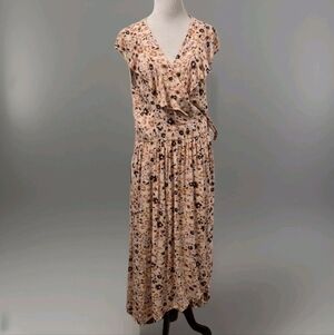 Sofia by Sofia Vergara Peach Floral Maxi Dress